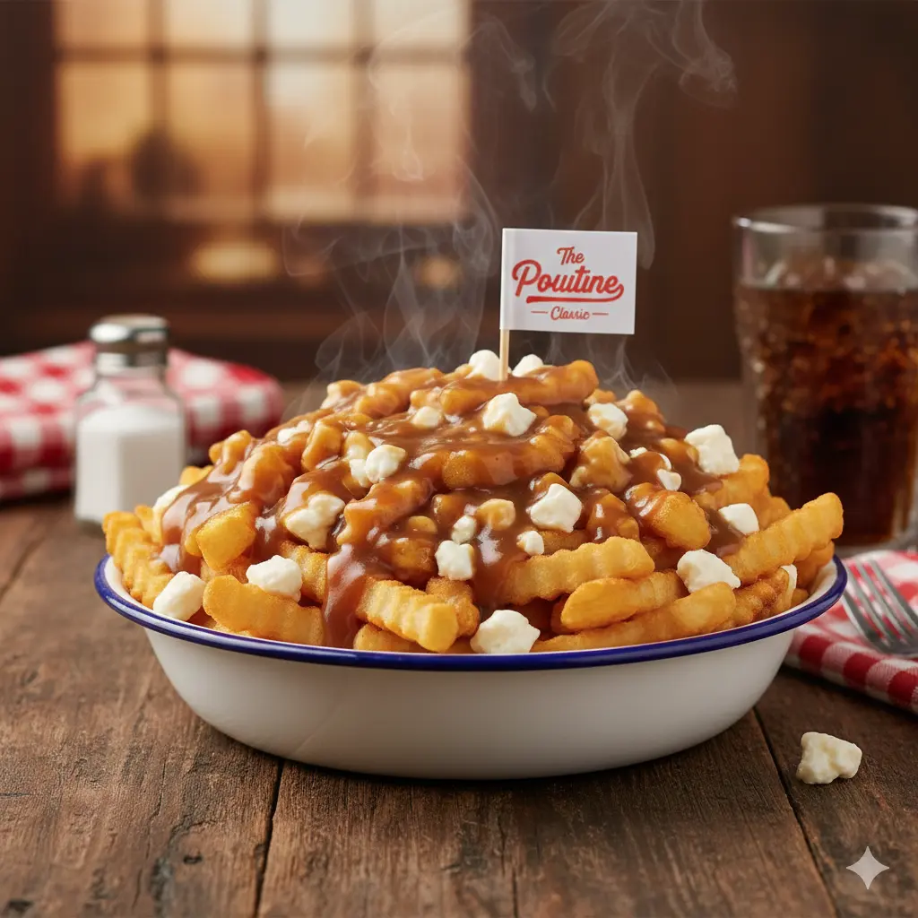 Classic poutine with crispy fries, gravy and cheese at Fritou in Regina, SK